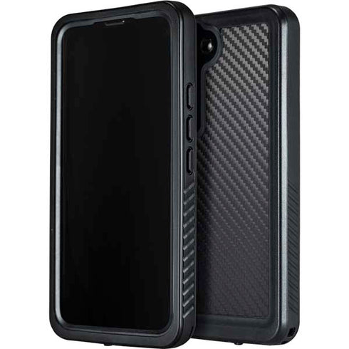 Black Carbon Fiber Specialty Texture Material Galaxy S24 Waterproof Case