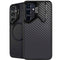 Black Carbon Fiber Specialty Texture Material Galaxy S25 FE Kickstand Case