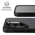 Black Carbon Fiber Specialty Texture Material Galaxy S25 FE Kickstand Case