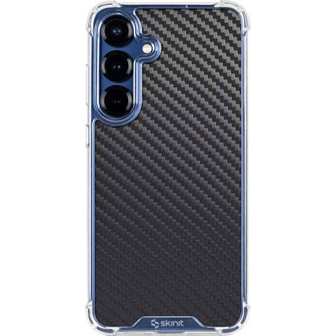 Black Carbon Fiber Specialty Texture Material Galaxy S25 Plus Clear Case