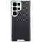 Black Carbon Fiber Specialty Texture Material Galaxy S25 Ultra Clear Case