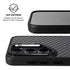 Black Carbon Fiber Specialty Texture Material Galaxy S26 Kickstand Case
