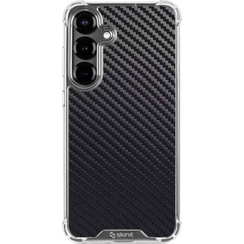 Black Carbon Fiber Specialty Texture Material Galaxy S26 Plus Clear Case