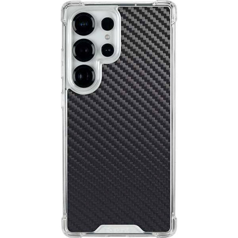Black Carbon Fiber Specialty Texture Material Galaxy S26 Ultra Clear Case