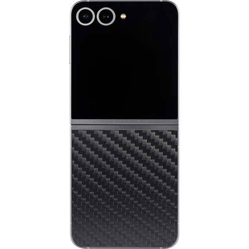 Black Carbon Fiber Specialty Texture Material Galaxy Z Flip6 Skin