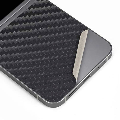 Black Carbon Fiber Specialty Texture Material Galaxy Z Flip6 Skin