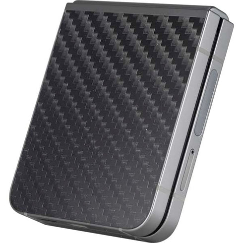 Black Carbon Fiber Specialty Texture Material Galaxy Z Flip6 Skin
