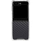 Black Carbon Fiber Specialty Texture Material Galaxy Z Flip6 Clear Case