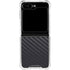 Black Carbon Fiber Specialty Texture Material Galaxy Z Flip6 Clear Case