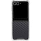 Black Carbon Fiber Specialty Texture Material Galaxy Z Flip7 Clear Case