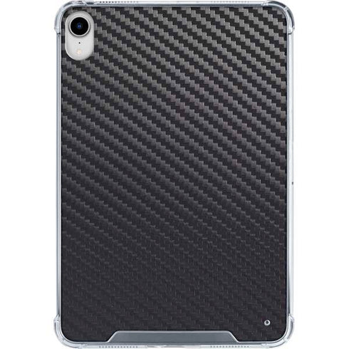 Black Carbon Fiber Specialty Texture Material iPad 11th Gen (2025) Clear Case