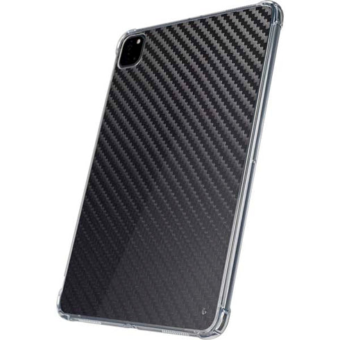 Black Carbon Fiber Specialty Texture Material iPad Pro 11in (2024) Clear Case