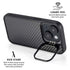 Black Carbon Fiber Specialty Texture Material iPhone 13 Kickstand Case