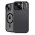 Black Carbon Fiber Specialty Texture Material iPhone 14 Kickstand Case