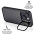 Black Carbon Fiber Specialty Texture Material iPhone 14 Plus Kickstand Case