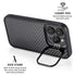 Black Carbon Fiber Specialty Texture Material iPhone 14 Pro Kickstand Case