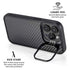 Black Carbon Fiber Specialty Texture Material iPhone 15 Pro Kickstand Case