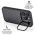 Black Carbon Fiber Specialty Texture Material iPhone 15 Pro Max Kickstand Case