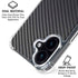 Black Carbon Fiber Specialty Texture Material iPhone 16 Clear Case