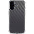 Black Carbon Fiber Specialty Texture Material iPhone 16 Plus Clear Case