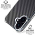 Black Carbon Fiber Specialty Texture Material iPhone 16 Plus Clear Case