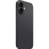Black Carbon Fiber Specialty Texture Material iPhone 16 Plus Skin