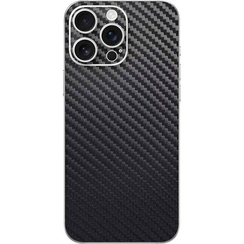 Black Carbon Fiber Specialty Texture Material iPhone 16 Pro Max Skin