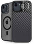 Black Carbon Fiber Specialty Texture Material iPhone 16e Kickstand Case