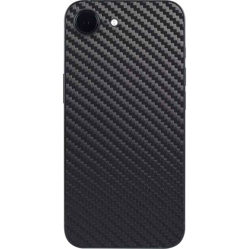 Black Carbon Fiber Specialty Texture Material iPhone 16e Skin