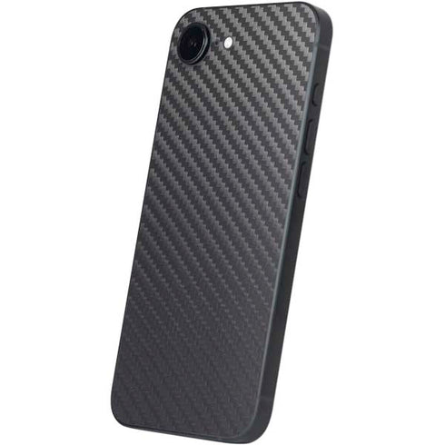 Black Carbon Fiber Specialty Texture Material iPhone 16e Skin