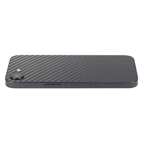 Black Carbon Fiber Specialty Texture Material iPhone 16e Skin