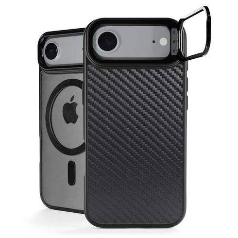 Black Carbon Fiber Specialty Texture Material iPhone 17 Air Kickstand Case