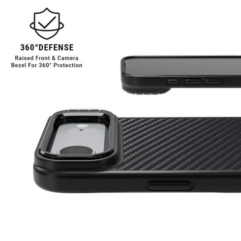 Black Carbon Fiber Specialty Texture Material iPhone 17 Air Kickstand Case
