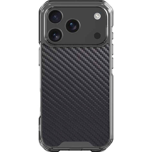 Black Carbon Fiber Specialty Texture Material iPhone 17 Pro Clear Case