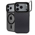 Black Carbon Fiber Specialty Texture Material iPhone 17 Pro Max Kickstand Case