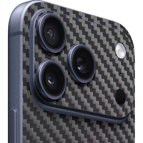 Black Carbon Fiber Specialty Texture Material iPhone 17 Pro Skin