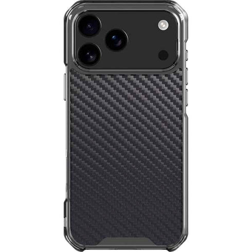 Black Carbon Fiber Specialty Texture Material iPhone 18 Pro Max Clear Case