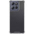 Black Carbon Fiber Specialty Texture Material Moto G 5G (2025) Clear Case