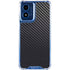 Black Carbon Fiber Specialty Texture Material Moto G Play 4G (2024) Clear Case
