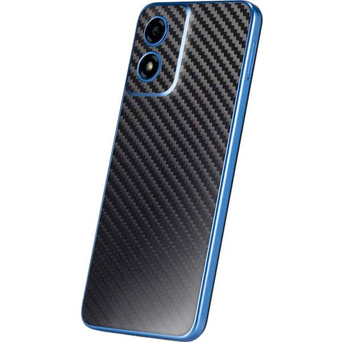Black Carbon Fiber Specialty Texture Material Moto G Play 4G (2024) Skin