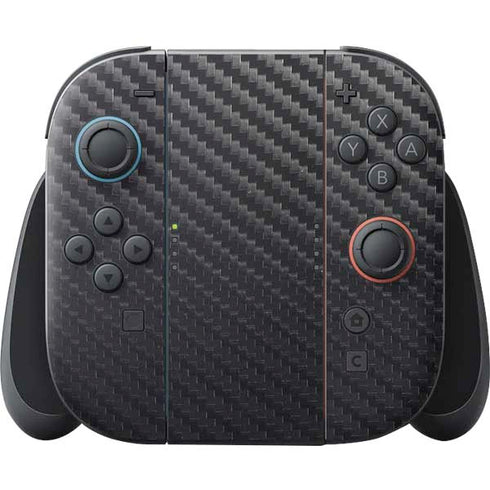 Black Carbon Fiber Specialty Texture Material Nintendo Switch 2 (2025) Joy-Con Controller Skin