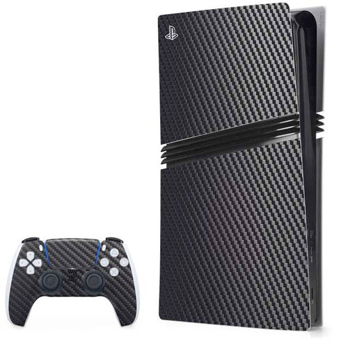 Black Carbon Fiber Specialty Texture Material PS5 Pro Bundle Skin