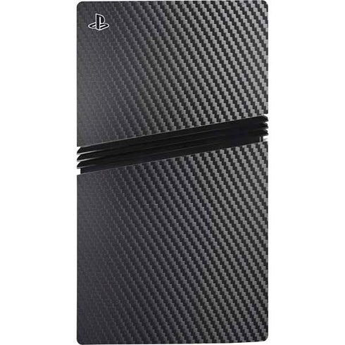 Black Carbon Fiber Specialty Texture Material PS5 Pro Disk Console Skin