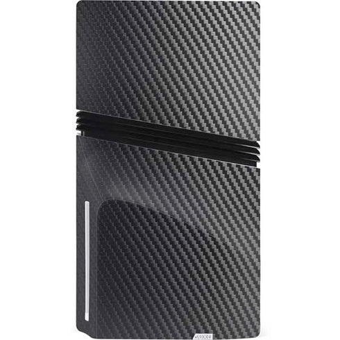 Black Carbon Fiber Specialty Texture Material PS5 Pro Disk Console Skin