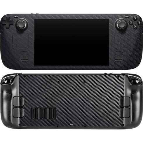 Black Carbon Fiber Specialty Texture Material Steam Deck Handheld Gaming Computer OLED Skin