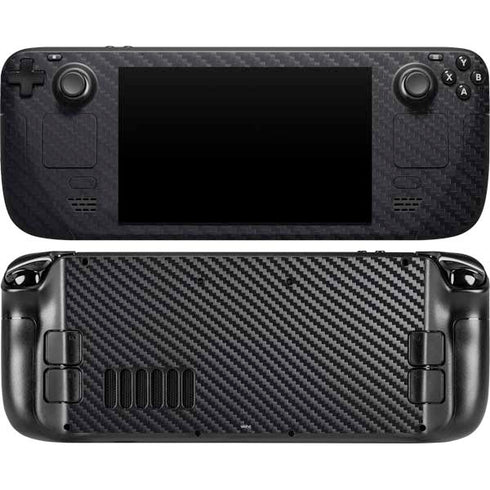Black Carbon Fiber Specialty Texture Material Steam Deck Handheld Gaming Computer Skin