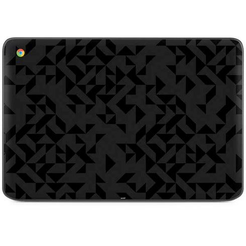 Black Geometric HP Chromebook Skin