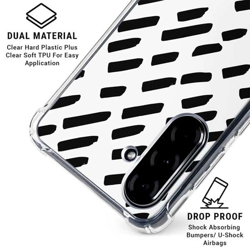 Black Dash Galaxy A36 5G Clear Case