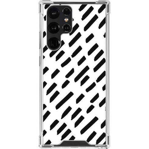 Black Dash Galaxy S23 Ultra Clear Case