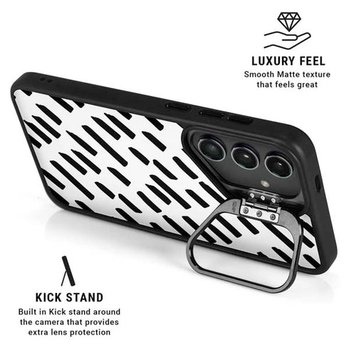 Black Dash Galaxy S24 FE Kickstand Case